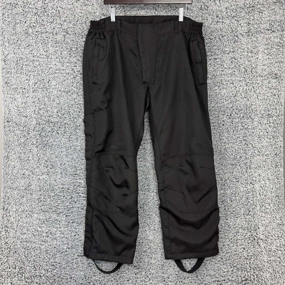 Teknic Motorcycle Over Pants Mens XL 38 Black Touring Zipper *NO ARMOUR INCD*